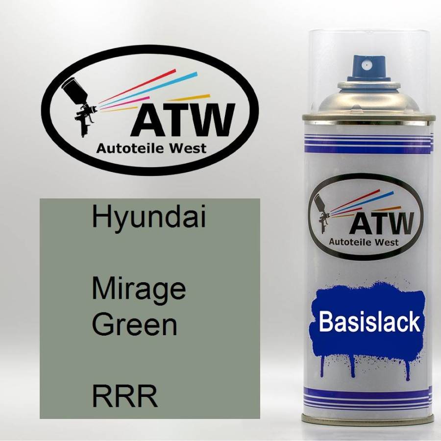 Hyundai, Mirage Green, RRR: 400ml Sprühdose, von ATW Autoteile West.